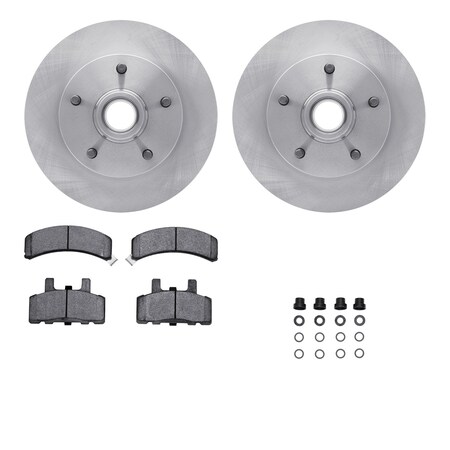 6512-40360, Rotors With 5000 Advanced Brake Pads Includes Hardware